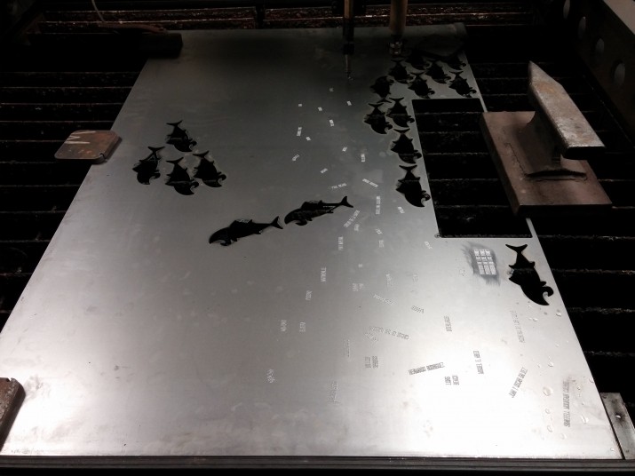 CNC cutting 14ga steel